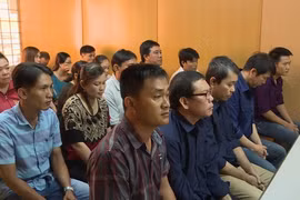 Các bị cáo tại phiên tòa. (Ảnh: Thành Chung/TTXVN)