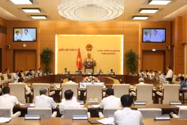Phiên họp thứ 25 của Uỷ ban Thường vụ Quốc hội khóa XIV. (Ảnh: Dương Giang/TTXVN)