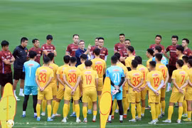 Huấn luyện viên Philippe Troussier rút gọn danh sách Đội tuyển Việt Nam xuống còn 30 cầu thủ trước trận giao hữu với Đội tuyển Hong Kong (Trung Quốc). (Ảnh: VFF)