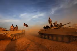 Lực lượng Iraq giành quyền kiểm soát một địa điểm ở làng Jarif, cách thành phố Mosul 45km về phía Nam. (Nguồn: AFP/TTXVN)