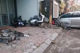 Hiện trường vụ tai nạn. (Ảnh: Cộng tác viên) 