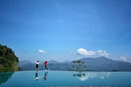Cảnh sắc thiên nhiên tươi đẹp ở Ba Khan, Hòa Bình. (Ảnh: Linh Tâm/Vietnam+)