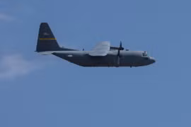 Máy bay vận tải quân sự C130 Hercules của Mỹ. (Ảnh: AFP/TTXVN)