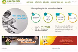Giao diện trang giaoducsom.vn (Ảnh chụp màn hình: PV/Vietnam+)