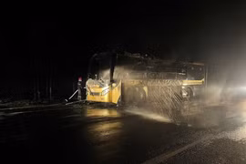 Hiện trường vụ cháy. (Nguồn: Báo Lao Động)