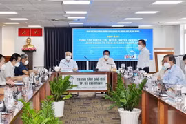 Họp báo thông tin công tác phòng, chống dịch trên địa bàn Thành phố Hồ Chí Minh ngày 9/9. (Ảnh: Xuân Anh/TTXVN)