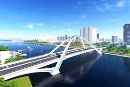Phối cảnh cầu cầu Trần Hoàng Na bắc qua sông Cần Thơ. (Nguồn: Báo Lao Động)