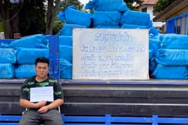 Tài xế chở ma túy bị bắt giữ. (Nguồn: Laotiantimes)