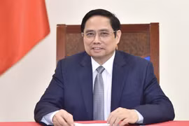 Thủ tướng Phạm Minh Chính điện đàm với Thủ tướng Vương quốc Bỉ Alexander De Croo. (Ảnh: Dương Giang/TTXVN)
