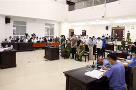 Quang cảnh phiên tòa. (Ảnh: Phạm Kiên/TTXVN)