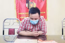 Đối tượng Nguyễn Văn Quý tại cơ quan công an. (Nguồn: Giadinh.net)