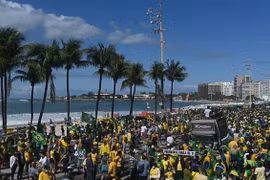 Người biểu tình ở Brazil. (Nguồn: AFP)