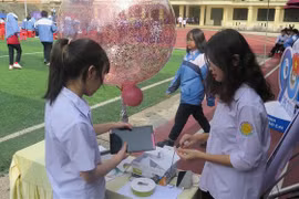 Ngày Sách Việt Nam tại Lào Cai lần thứ 8 có chủ đề 'Sách trong thời đại công nghệ số.' (Ảnh: Hương Thu/TTXVN)