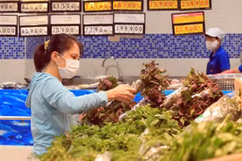 Người dân mua hàng hóa tại siêu thị. (Nguồn: TTXVN)