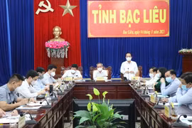 Quang cảnh buổi làm việc. (Ảnh: Nhật Bình/TTXVN)