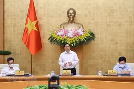 Thủ tướng Chính phủ Phạm Minh Chính chủ trì phiên họp Chính phủ thường kỳ tháng Sáu. (Ảnh: Dương Giang/TTXVN)