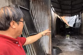 Hiện trường vụ cháy. (Ảnh: Lê Ngọc Phước/TTXVN)