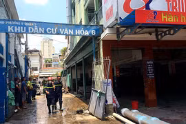 Hiện trường vụ cháy. (Ảnh: TTXVN phát)