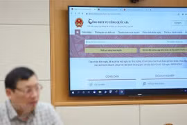 Trang thông tin hướng dẫn nộp thuế cá nhân và doanh nghiệp trên Cổng dịch vụ công Quốc gia. (Ảnh: Dương Giang/TTXVN)