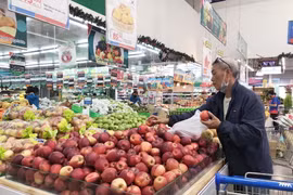 Nhóm hàng trái cây có nguồn cung dồi dào tại kênh bán lẻ Thành phố Hồ Chí Minh. (Ảnh: Mỹ Phương/TTXVN)