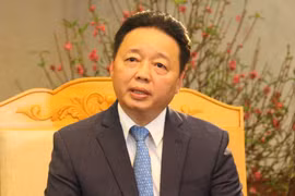 Bộ trưởng Bộ Tài nguyên và Môi trường Trần Hồng Hà. (Ảnh: Hùng Võ/Vietnam+)