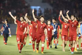 Đội tuyển nữ Việt Nam lần đầu dự World Cup nữ vào tháng 7/2023. (Ảnh: TTXVN)