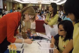 Một cuộc triển lãm du học Mỹ. (Nguồn: IIE)
