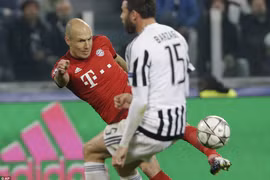 Robben ghi 1 bàn trong trận hòa Juventus. (Nguồn: AP)