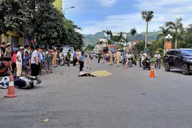 Hiện trường vụ tai nạn. (Ảnh: Vũ Hà/TTXVN)