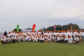 Gần 150 golf thủ tham gia Giải thi đấu kỷ niệm 10 năm thành lập AVGA. (Ảnh: Nguyễn Minh/Vietnam+)