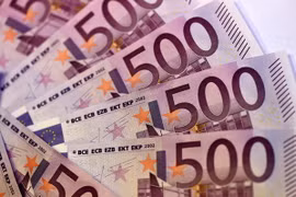 Đồng tiền mệnh giá 500 euro. (Nguồn: AFP/TTXVN)