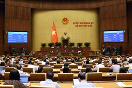 Trong ngày làm việc thứ ba, 22/5, Ủy ban Thường vụ Quốc hội sẽ trình Quốc hội dự thảo Nghị quyết bầu Chủ tịch nước. (Ảnh: TTXVN)
