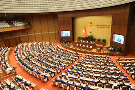 Hôm nay, Đại biểu Quốc hội ý kiến về các nội dung còn vướng mắc của dự thảo Luật Đường bộ. (Ảnh: TTXVN)