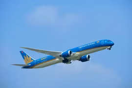 Máy bay của hãng hàng không Vietnam Airlines. (Ảnh: CTV/Vietnam+)