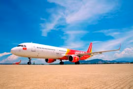 Máy bay của hãng hàng không Vietjet Air. (Ảnh: CTV/Vietnam+)