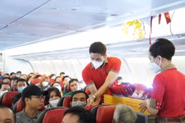 Hành khách sẽ có nhiều cơ hội cho người dân đi lại trên các đường bay nội địa và quốc tế của Vietjet. (Ảnh: CTV/Vietnam+)