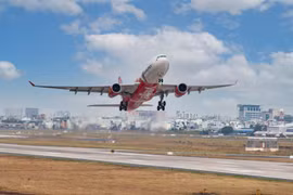 Máy bay của hãng hàng không Vietjet Air. (Ảnh: CTV/Vietnam+)
