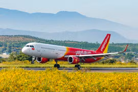 Máy bay của hãng hàng không Vietjet Air. (Ảnh: CTV/Vietnam+)