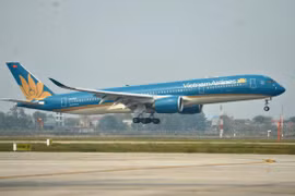 Máy bay của hãng hàng không Vietnam Airlines. (Ảnh: CTV/Vietnam+)