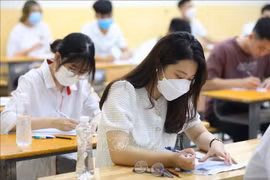 Thí sinh dự thi tốt nghiệp trung học phổ thông năm 2022. (Ảnh: TTXVN)