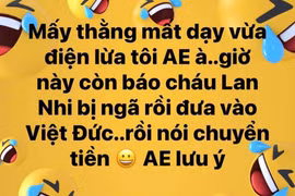 Anh N. đăng thông tin trên facebook cảnh báo mọi người. (Ảnh chụp màn hình)