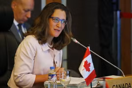 Ngoại trưởng Canada Chrystia Freeland. (Nguồn: AFP/TTXVN)