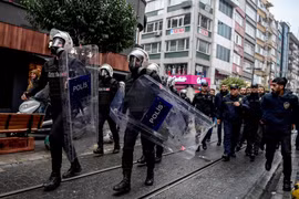 Cảnh sát Thổ Nhĩ Kỳ tuần tra tại Istanbul. (Nguồn: AFP/TTXVN)