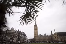 Tháp đồng hồ Big Ben ở thủ đô London. (Nguồn: AFP/TTXVN)