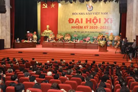 Quang cảnh phiên khai mạc chính thức Đại hội đại biểu Hội Nhà báo Việt Nam lần thứ XI, nhiệm kỳ 2020-2025. (Ảnh: Minh Quyết/TTXVN)