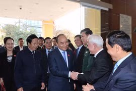 Thủ tướng Nguyễn Xuân Phúc với các đại biểu. (Ảnh: Thống Nhất/TTXVN)