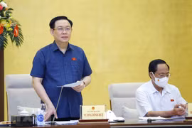 Chủ tịch Quốc hội Vương Đình Huệ phát biểu. (Ảnh: Doãn Tấn/TTXVN) 