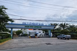 Nhà mấy Giấy Sài Gòn, Khu công nghiệp Mỹ Xuân A, thị xã Phú Mỹ đã ghi nhận 10 ca dương tính với SARS-CoV-2 vào ngày 29/9 đến ngày 3/10. (Ảnh: Hoàng Nhị/TTXVN) 