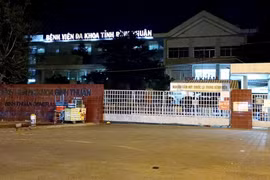 Bệnh viện Đa khoa Bình Thuận tạm ngưng tiếp nhận khám chữa bệnh 3 ngày. (Nguồn: laodong.vn) 