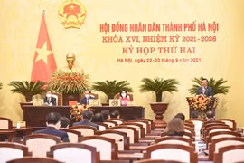 Phiên khai mạc kỳ họp thứ hai, Hội đồng Nhân dân thành phố khóa XVI. (Ảnh: TTXVN)